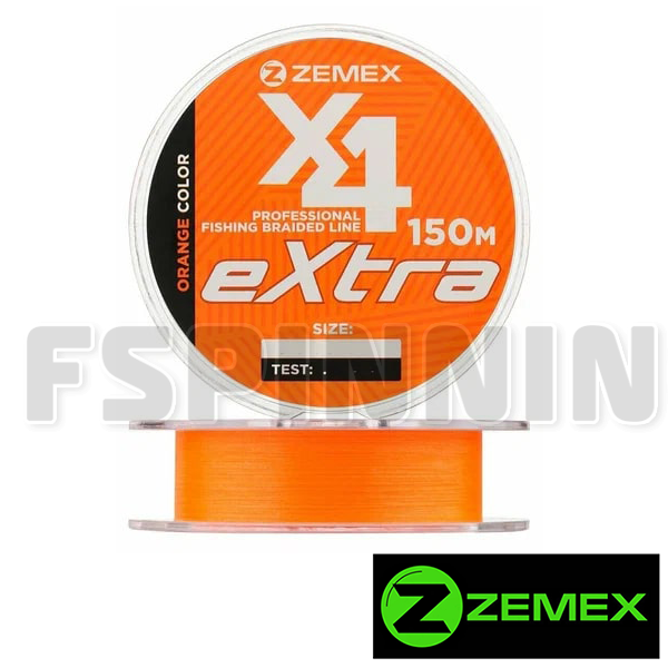Шнур Zemex Extra PE X4 150m #0.2 0.074mm/1kg orange - купить в интернет-магазине в Москве