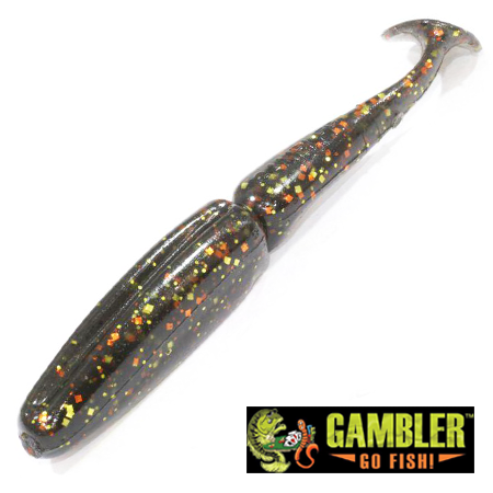 Мягкие приманки Gambler Little EZ 3,75 #Golden Roach 9шт
