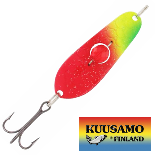 Блесна колебалка Kuusamo Rasanen 40/6 бусинка GL/GR/FYe/R-C Uv - купить в Москве