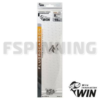 Поводки WIN Fluorocarbon 0.505mm 8kg 140cm 1шт - купить в интернет-магазине в Москве
