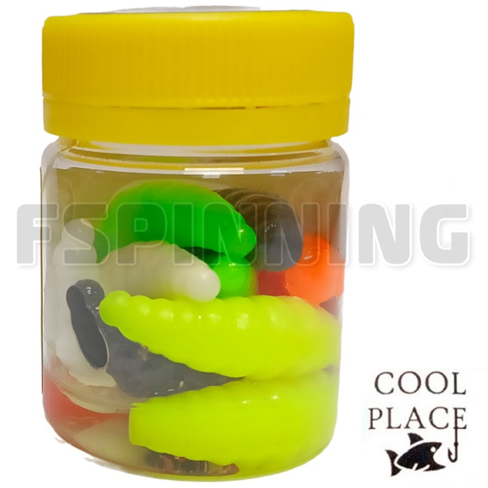 Силиконовые приманки Cool Place Maggot Stretch Floating 1.6 сыр #mix 10шт