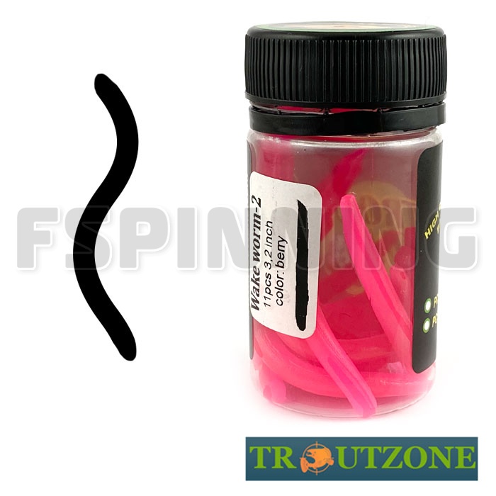 Мягкие приманки Trout Zone Wake Worm 2 3.2g/71mm сыр berry 11шт