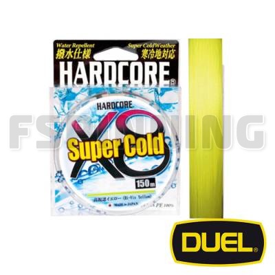 Шнур Duel Hardcore Super Cold X8 150m hi-vis yellow 0.6 0.130mm 13lb 5.8kg - купить в интернет-магазине в Москве