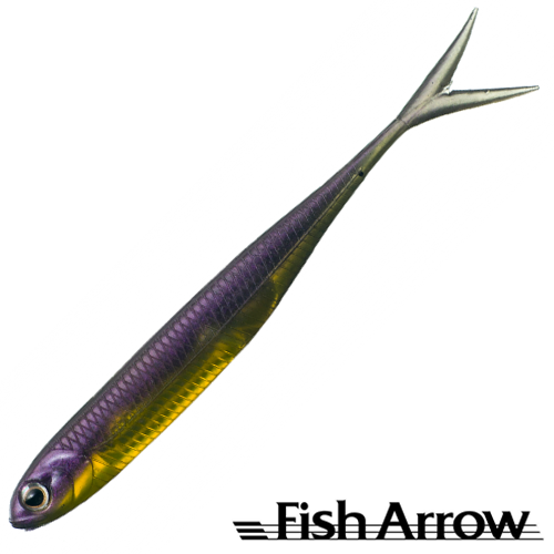 Мягкие приманки Fish Arrow Flash J Split 3 #05 Purple Weenie/Silver 7шт