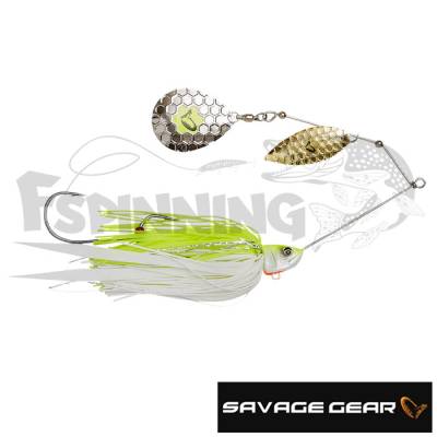 Спиннербейт Savage Gear Da-Bush Spinnerbait 140 #Yellow White Silver - купить в Москве