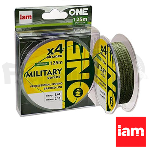 Шнур Iam №one Military X4 125m 0.24mm/11.34kg spot color - купить в интернет-магазине в Москве