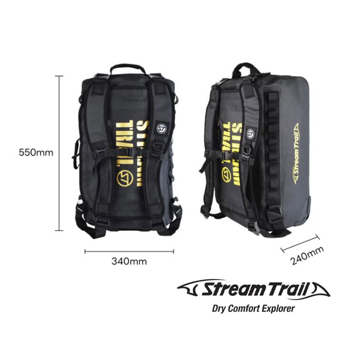 Сумка влагозащитная на колесах Stream Trail Cabin Trolley Ise Black/Silver 40L