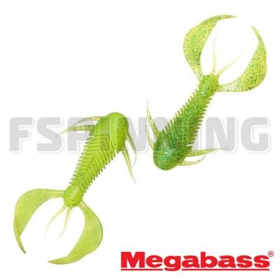 Мягкие приманки Megabass Rock Hog 2.5 Chart/Green&Gold Flake 7шт