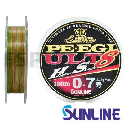 Шнур Sunline SM PE EGI ULT HS8 HG 180m #1 0.165mm 7.7kg - купить в интернет-магазине в Москве