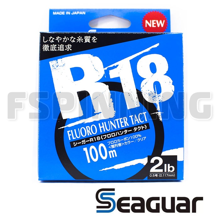 Флюорокарбон Seaguar R18 Fluoro Hunter Tact 100m 1 0.165mm/4lb/1.8kg - купить в интернет-магазине в Москве