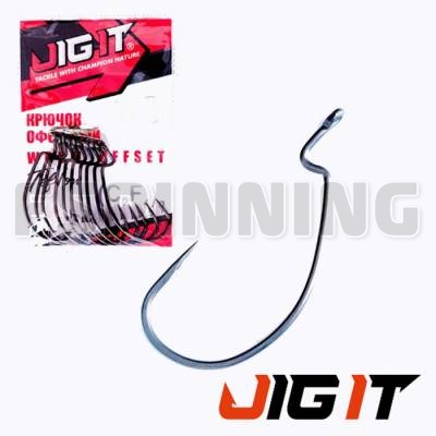 Крючки офсетные Jig It Worm Offset 5/0 10шт тефлон