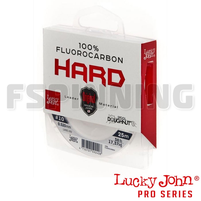 Флюорокарбон Lucky John 100% Fluorocarbon Hard 25m #10 0.520mm/37.5lb/17.37kg - купить в интернет-магазине в Москве