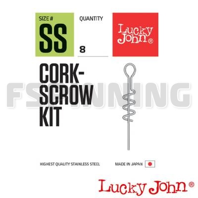 Фиксатор силиконовых приманок Lucky John Corkscrow Kit M 7шт - купить в интернет-магазине в Москве
