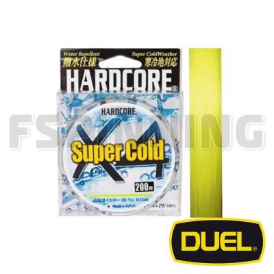 Шнур Duel Hardcore Super Cold X4 200m hi-vis yellow 1 0.170mm 18lb 8kg - купить в интернет-магазине в Москве