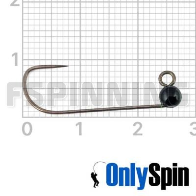 Форелевые джиг-головки OnlySpin Hayabusa JH777-BL #5 0.6gr черный 3шт