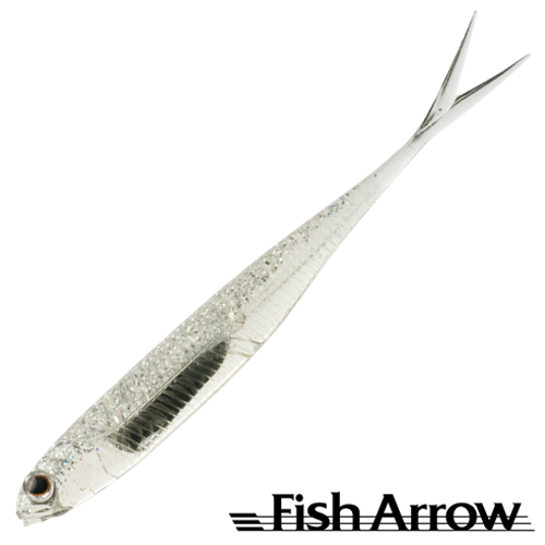 Мягкие приманки Fish Arrow Flash J Split 4 SW #111 Clear Holo/Silver 5шт