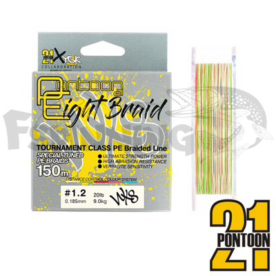 Pontoon 21 Шнур Pontoon 21 Eight Braid New 150m #0.128mm/5kg (мультиколор)