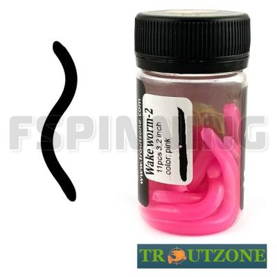 Мягкие приманки Trout Zone Wake Worm 2 3.2g/71mm сыр pink 11шт