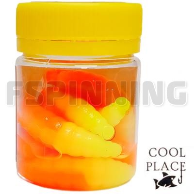 Силиконовые приманки Cool Place Maggot Stretch Floating 1.6 сыр #orange lemon 10шт