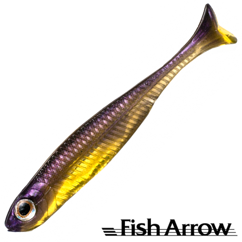 Мягкие приманки Fish Arrow Flash J Huddle 1 #05 Purple Weenie/Silver 8шт