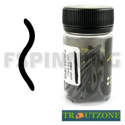 Мягкие приманки Trout Zone Wake Worm 2 3.2g/71mm сыр black 11шт