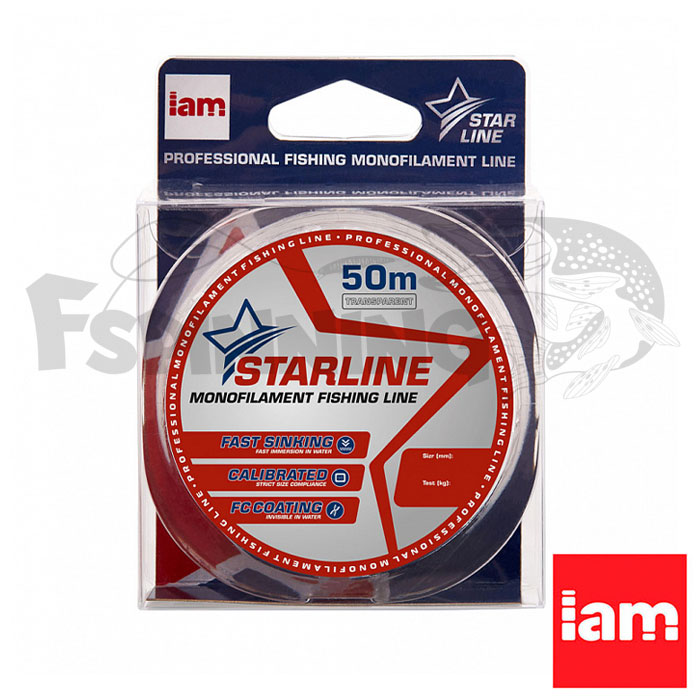 Леска Iam Starline 50m Transparent 0.105mm 1.4kg - купить в интернет-магазине в Москве