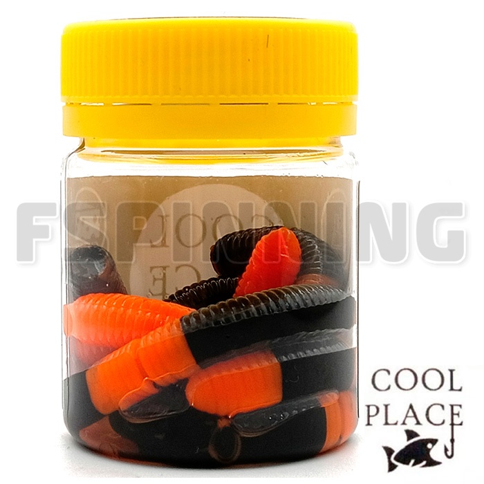 Силиконовые приманки Cool Place Stretch Floating 65mm сыр #black orange