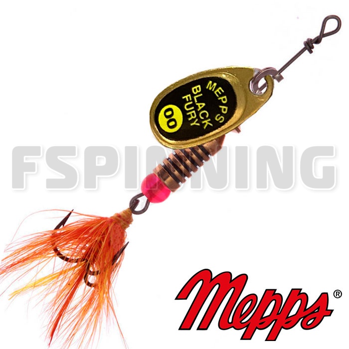 Блесна Mepps Comet Black Fury Mouche 00 1.5gr OR