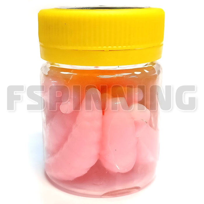 Силиконовые приманки Cool Place Maggot Stretch Floating 1.6 сыр #light pink 10шт