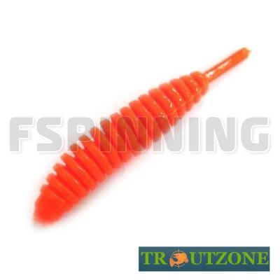 Мягкие приманки Trout Zone Ribber Pupa 2.1g/51mm orange сыр 6шт