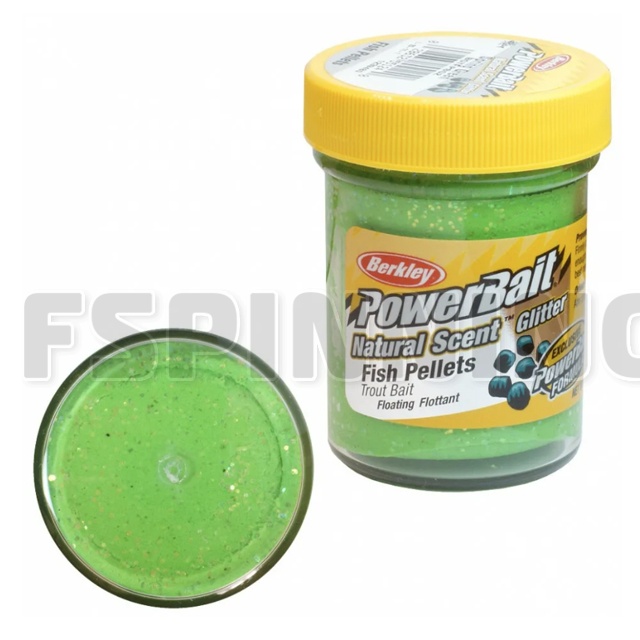 Форелевая паста Berkley Power Bait Natural Scent Fish Pellets #Spring Green пеллетс