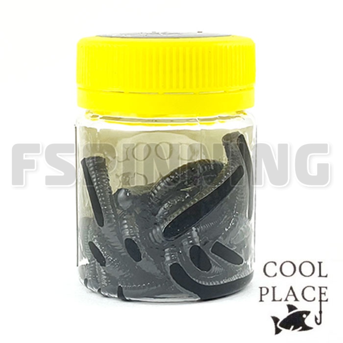Силиконовые приманки Cool Place Доширак Stretch Floating 3.4 сыр #black 12шт