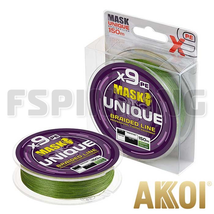 Mask Unique 9X 150m Khaki Шнур Akkoi Mask Unique 9X 150m Khaki 0.16mm/7.8kg