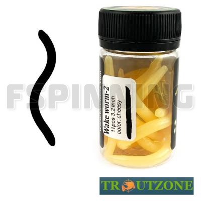 Мягкие приманки Trout Zone Wake Worm 2 3.2g/71mm сыр cheesy 11шт