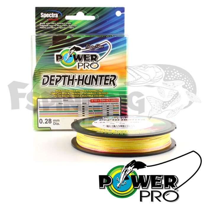 Шнур Power Pro Depth Hunter 150m #0.28mm/20kg (multicolor) - купить в интернет-магазине в Москве