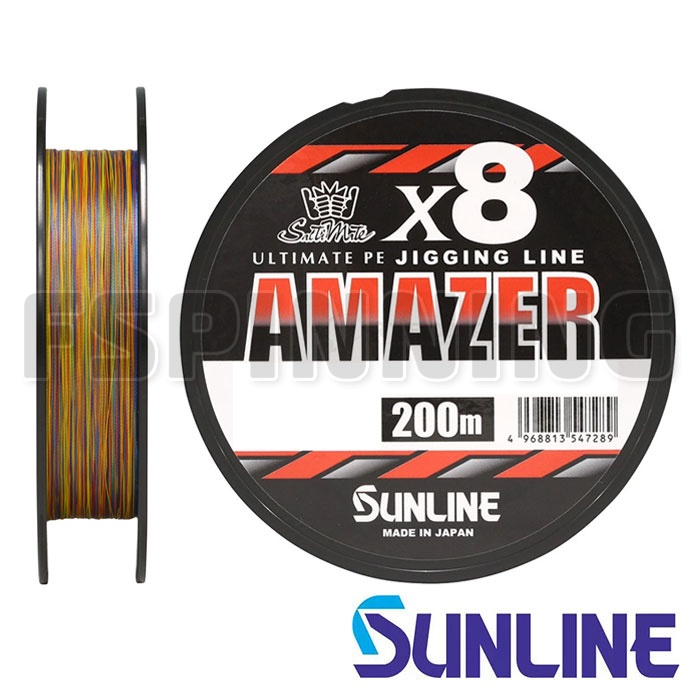 Шнур Sunline Amazer X8 200m multicolor #0.6 15lb 0.128mm 6.8kg - купить в интернет-магазине в Москве