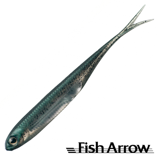Мягкие приманки Fish Arrow Flash J Split 4 #03-Neon Green/Silver 5шт
