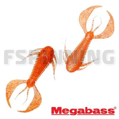 Мягкие приманки Megabass Rock Hog 2 Clear Orange/Rainbow Flake 10шт