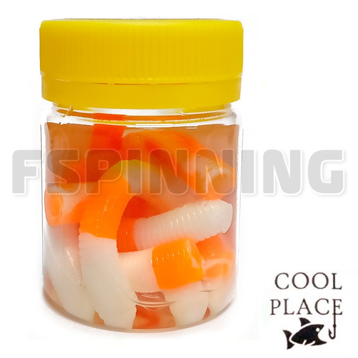 Силиконовые приманки Cool Place Stretch Floating 65mm сыр #white orange