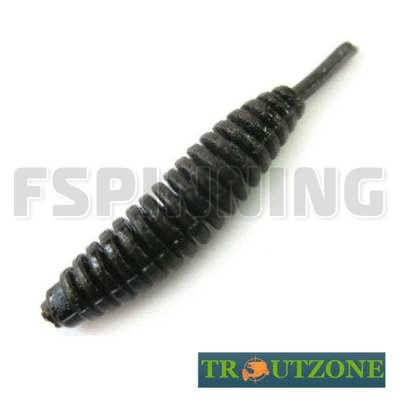 Мягкие приманки Trout Zone Ribber Pupa 1.8g/45mm black сыр 10шт