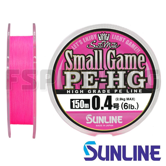 Шнур Sunline New Small Game PE HG 150m pink #0.15 2.5lb 0.065mm 1.2kg - купить в интернет-магазине в Москве