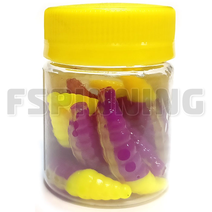 Силиконовые приманки Cool Place Maggot 1.6 сыр #violet lemon 10шт