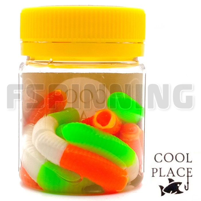 Силиконовые приманки Cool Place Stretch Floating 65mm сыр #orange white green