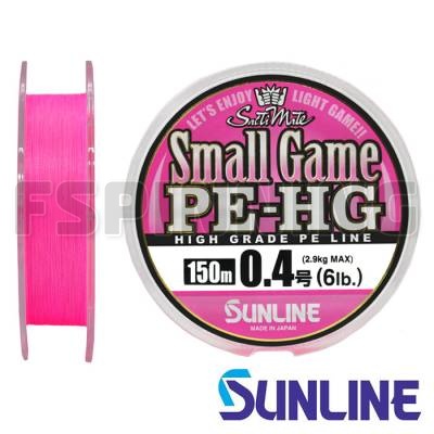 Шнур Sunline New Small Game PE HG 150m pink #0.15 2.5lb 0.065mm 1.2kg - купить в интернет-магазине в Москве