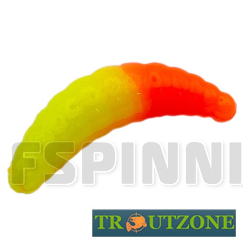 Мягкие приманки Trout Zone Maggot 1.6g/40mm chartreuse/orange сыр 10шт