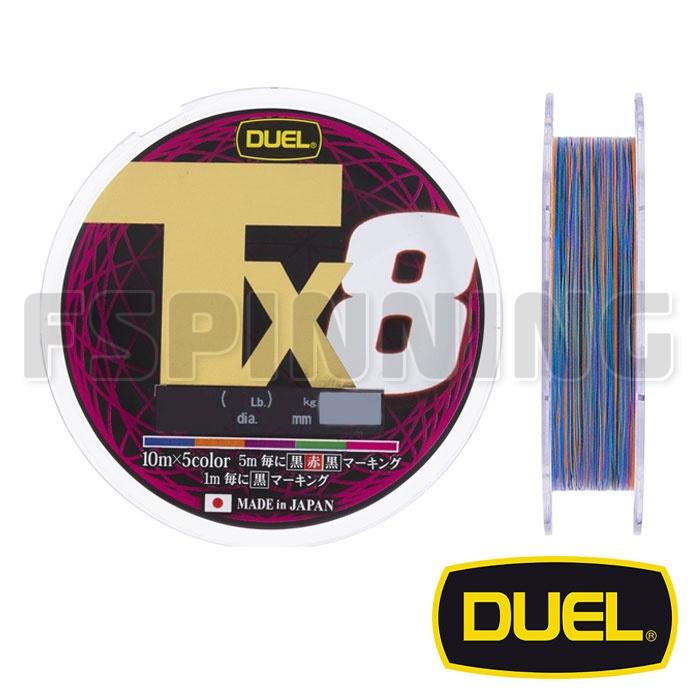 Шнур Duel Tx8 300m 5Color #5 0.38mm 37.6kg - купить в интернет-магазине в Москве