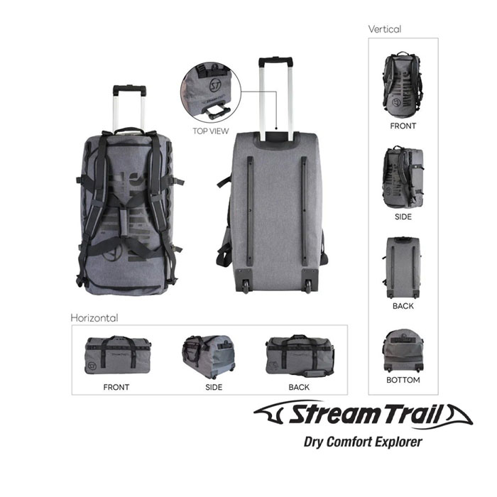 Сумка влагозащитная на колесах Stream Trail Shinano II Black/Black 95L