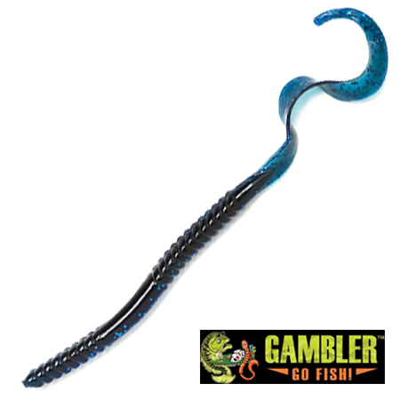 Мягкие приманки Gambler Ribbon Tail 10 #Shadow Blue Glitter 10шт