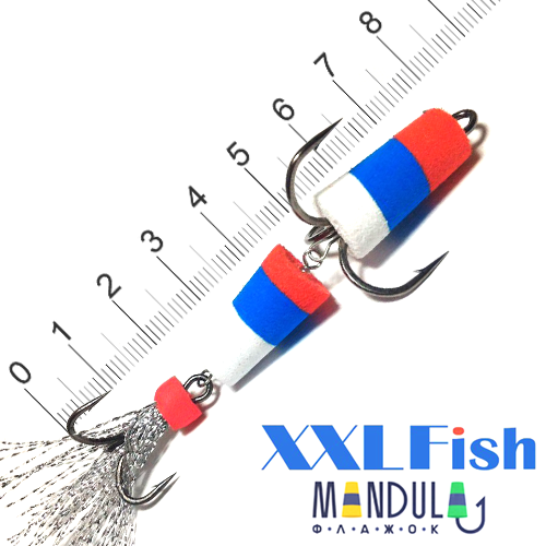 XXL Fish Мандула XXL Fish Classic 80mm #06 красный/синий/белый