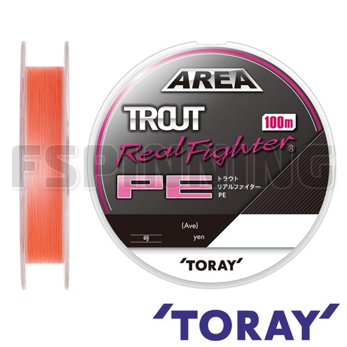 Шнур Toray Area Trout Real Fighter PE X4 100m pink #0.25 5lb 0.083mm 2.4kg - купить в интернет-магазине в Москве